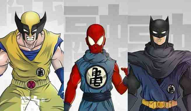 Superhéroes y héroes con el estilo de 'Dragon Ball Z' Superhéroes y héroes con el estilo de 'Dragon Ball Z'