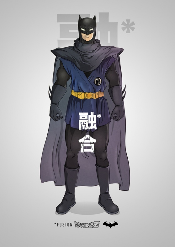 Superhéroes y héroes con el estilo de 'Dragon Ball Z' 4 Batman Dragon Ball Z