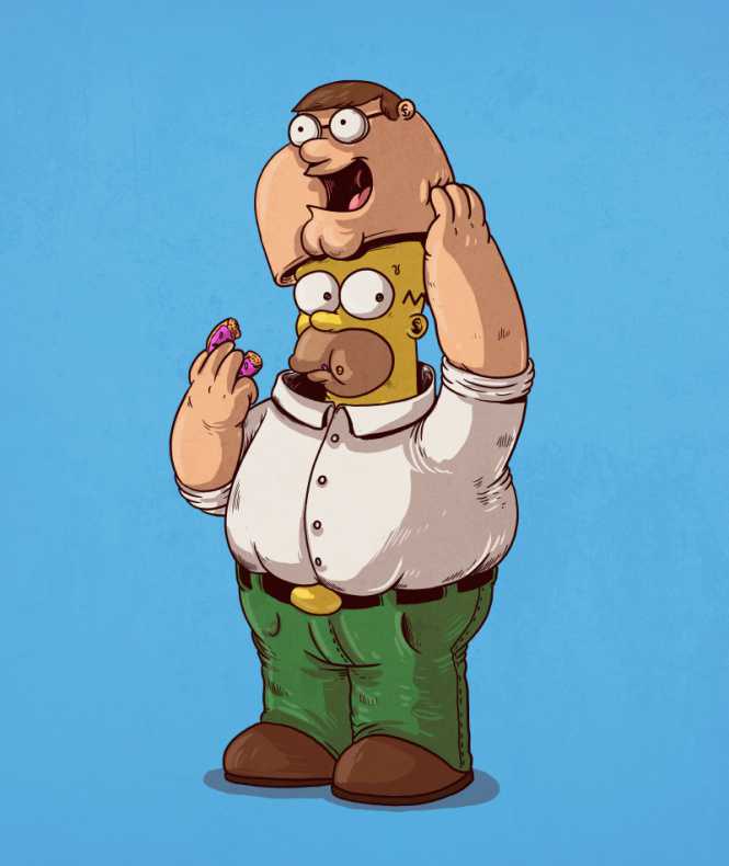 homer simpson peter griffin