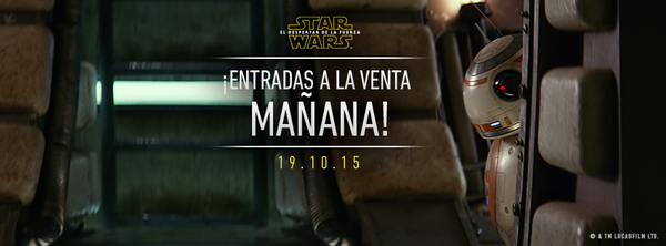 Star Wars El despertar de la Fuerza - Entradas a la venta mañana 00