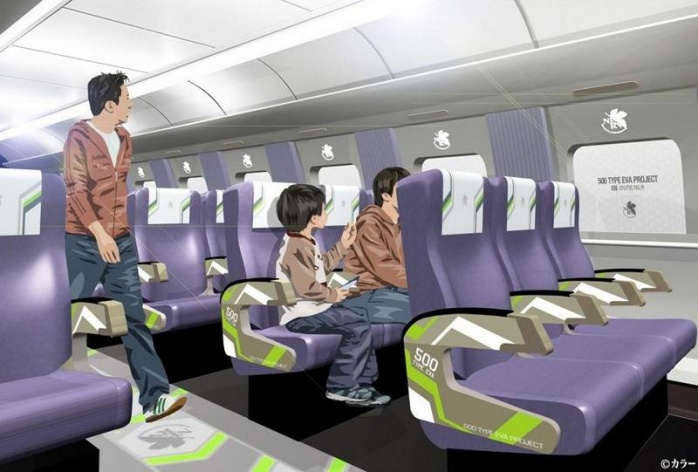 Japón diseña un tren bala inspirado en 'Evangelion' 4 Tren Bala Evangelion