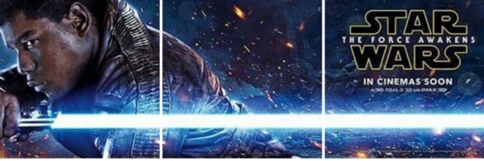 Bandiera Star Wars 2 Lati - Finn, Rey E Kylo Ren - 71x101 Cm - Morbida E Ufficiale