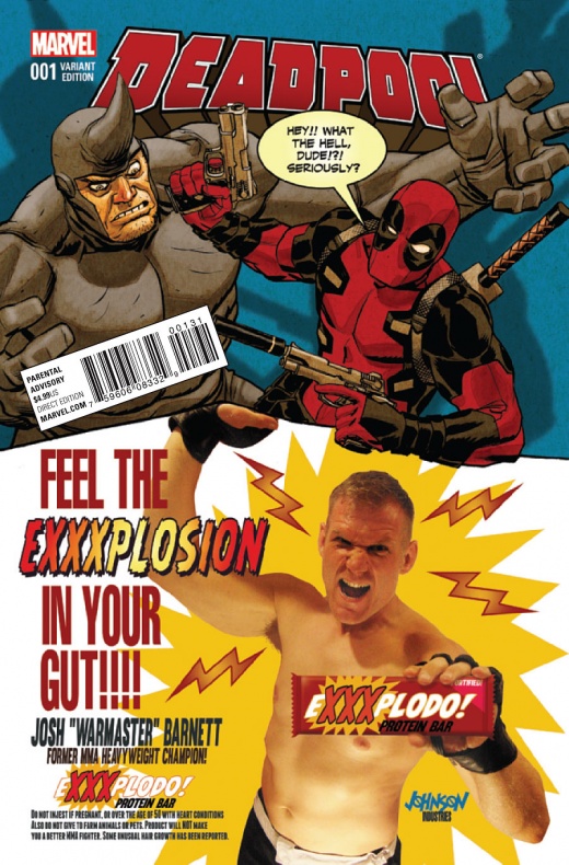 Vistazo al primer número del nuevo cómic 'Deadpool' 11 Portada alternativa de Dave Johnson