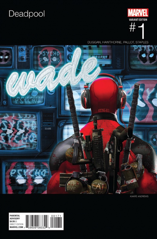 Vistazo al primer número del nuevo cómic 'Deadpool' 16 Portada hip hop de Kaare Andrews