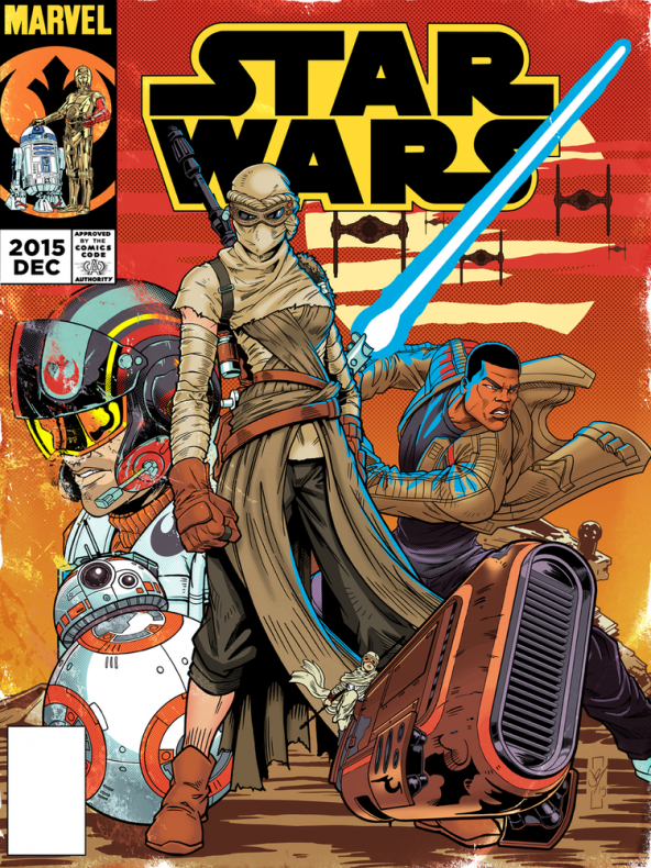 ¿Cómo serían los pósteres de 'Star Wars VII' en 1977? 8 Darren Tibbles, Star Wars IV, Star Wars VII