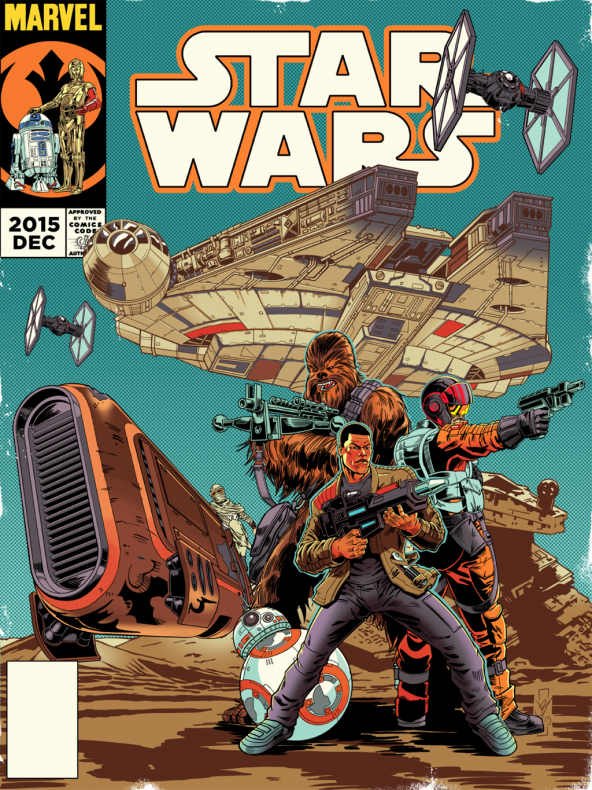 ¿Cómo serían los pósteres de 'Star Wars VII' en 1977? 6 Darren Tibbles, Star Wars IV, Star Wars VII
