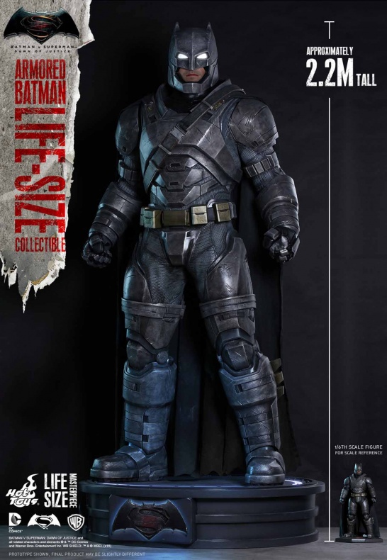 Batman a escala real: el vigilante definitivo 10 Batman, Batman v Superman: El amanecer de la Justicia, Hot Toys