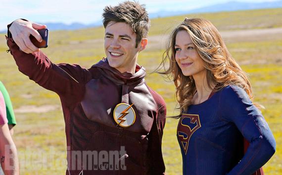 Nuevas imágenes del crossover entre Flash y Supergirl 16 Flash, Grant Gustin, Melissa Benoist, Supergirl