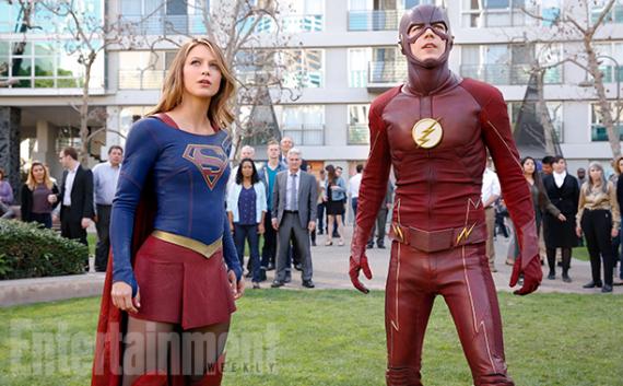 Nuevas imágenes del crossover entre Flash y Supergirl 18 Flash, Grant Gustin, Melissa Benoist, Supergirl
