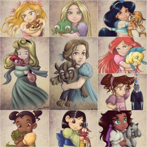 Las princesas Disney juegan con los estilos