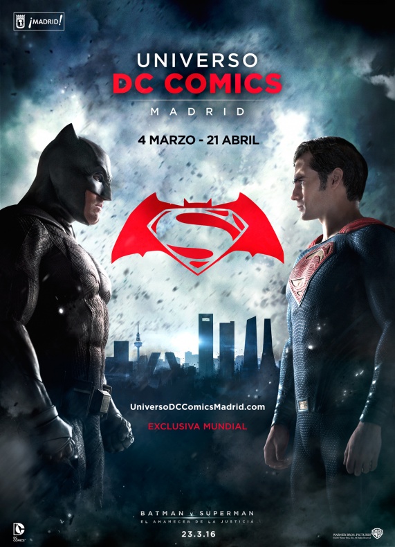 Batman, Superman y Wonder Woman protegen Madrid con sus emblemas