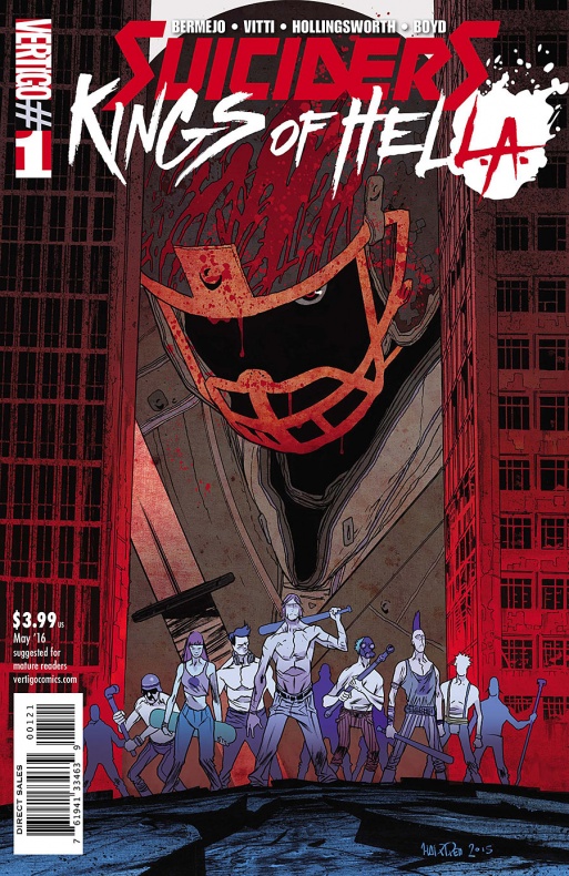 Suiciders Kings of HelL.A. Portada principal de Lee Bermejo