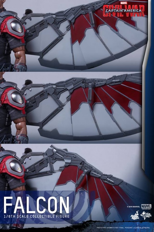 Nueva figura de Halcón versión 'Civil War' 5 Capitán América, Capitán América: Civil War, Halcón, Hot Toys, Sam Wilson