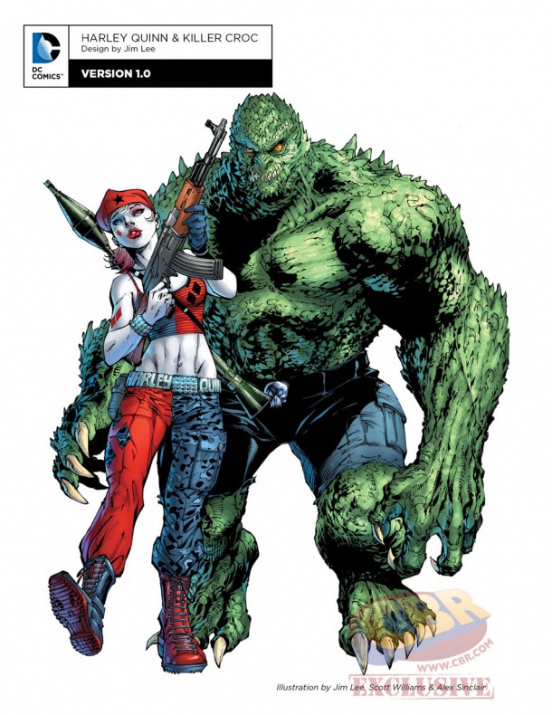 Este es el nuevo aspecto de los superhéroes de DC para 'Rebirth' 12 Killer Croc y Harley Quinn