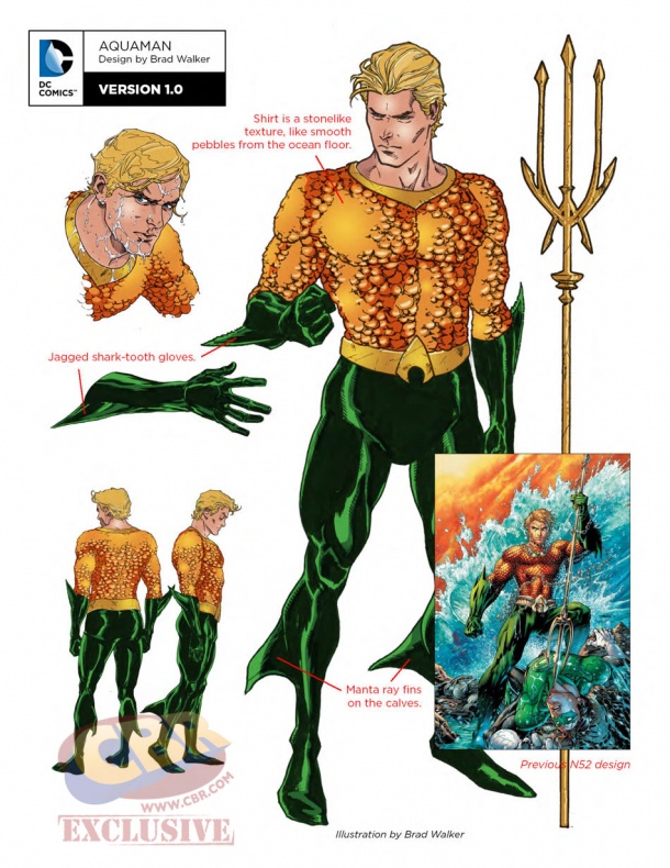 Este es el nuevo aspecto de los superhéroes de DC para 'Rebirth' 4 Aquaman Rebirth