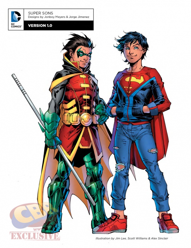 Este es el nuevo aspecto de los superhéroes de DC para 'Rebirth' 7 Super sons Rebirth