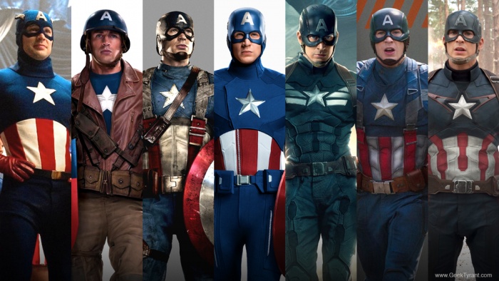 tolerancia Humorístico Subir Infografía del traje del Capitán América a traves de los años