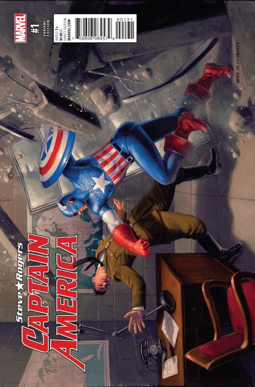 Captain America Steve Rogers Portada alternativa de Greg Hildebrant