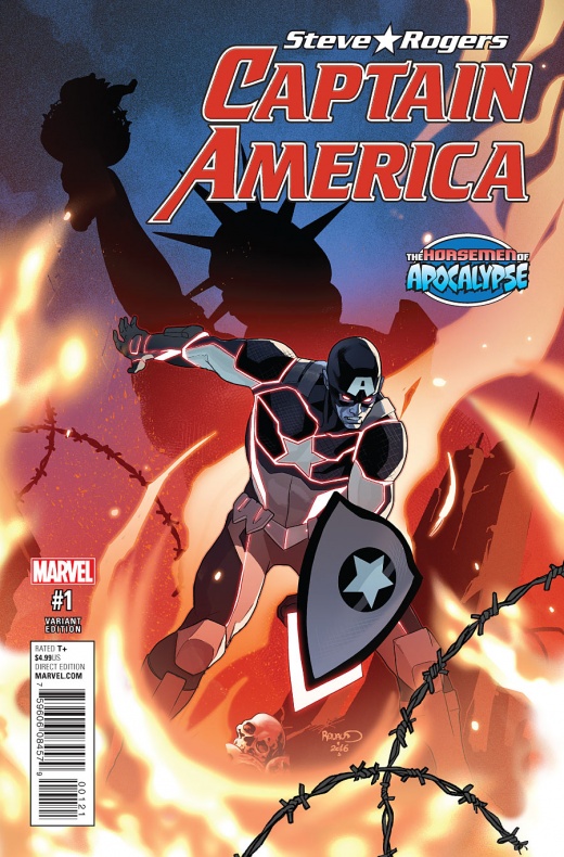 Captain America Steve Rogers Portada alternativa de Paul Renaud