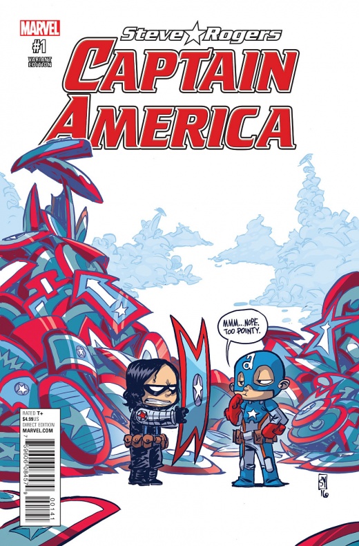 Captain America Steve Rogers Portada alternativa de Skottie Young