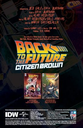 Avance del segundo número de ‘Back to the Future: Citizen Brown’