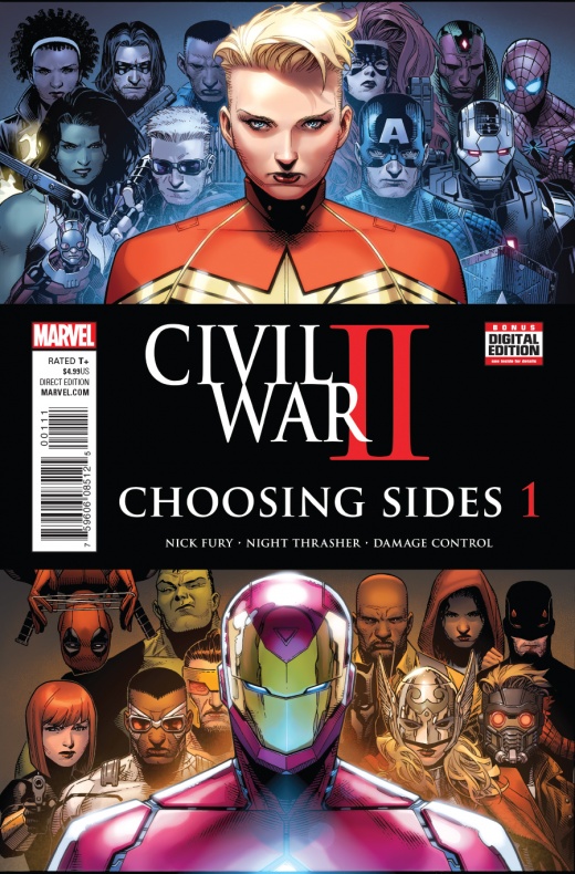 Primer vistazo a 'Civil War II: Choosing Sides' #1 2 Brandon Easton, Chad Bowers, Chris Sims, Civil War II: Choosing Sides, Declan Shalvey