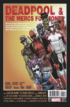 Deadpool and the Mercs for Money Portada alternativa de Giuseppe Camuncoli e Israel Silva