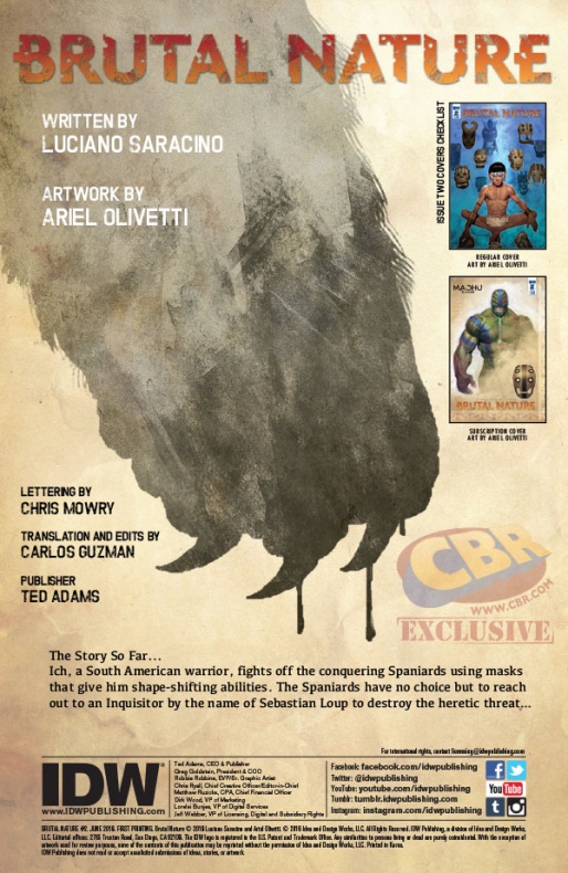 Primer vistazo a 'Brutal Nature' #2 3 Ariel Olivetti, Brutal Nature, IDW, Luciano Saracino