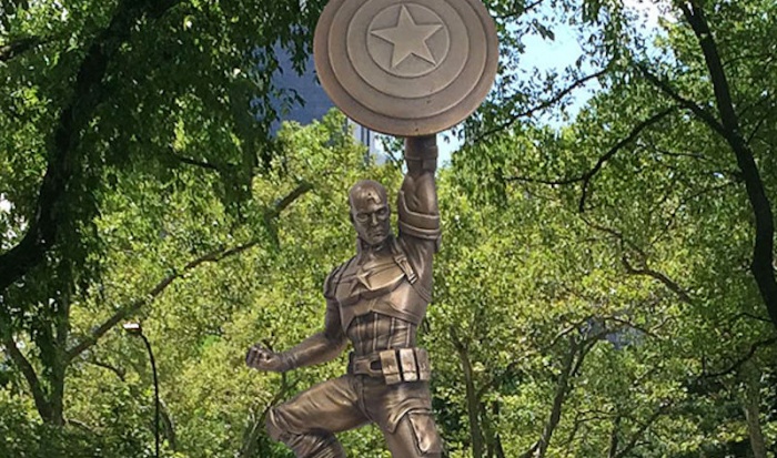Capitán América estatua Capitán América estatua