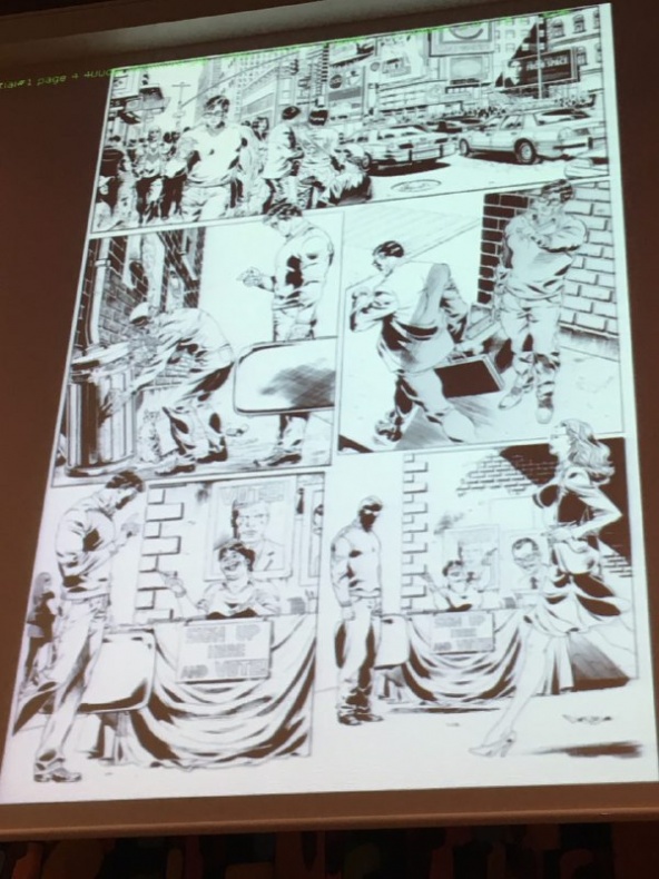 Jornada del viernes 1 en Metrópoli Comic Con 19 Claudio Castellini, Deadpool, Metrópoli Comic-Con, Michael Golden, Nathan Never, Salva Espín