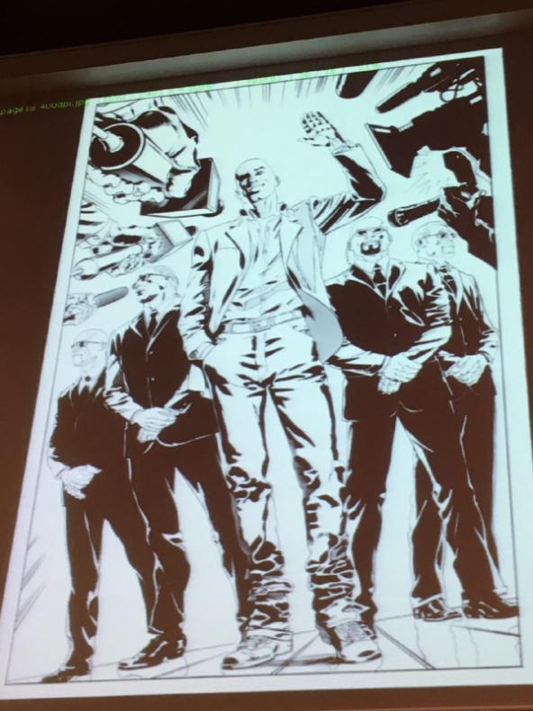Jornada del viernes 1 en Metrópoli Comic Con 13 Claudio Castellini, Deadpool, Metrópoli Comic-Con, Michael Golden, Nathan Never, Salva Espín