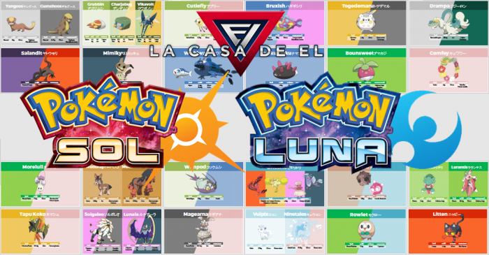 Los nuevos Pokémon de Pokémon Sol y Luna