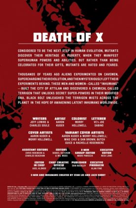 Vista previa de 'Death of X' #1