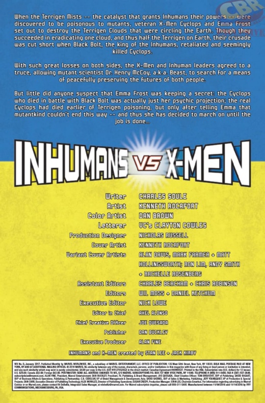 Primer vistazo a ‘Inhumans Vs. X-Men’ #0 5 Marvel Comics, X-Men