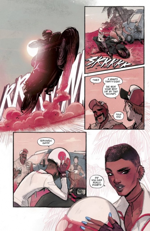 Primer vistazo a 'Motor Crush'#1, del equipo creativo de 'Batgirl' 2 Image, Motor Crush