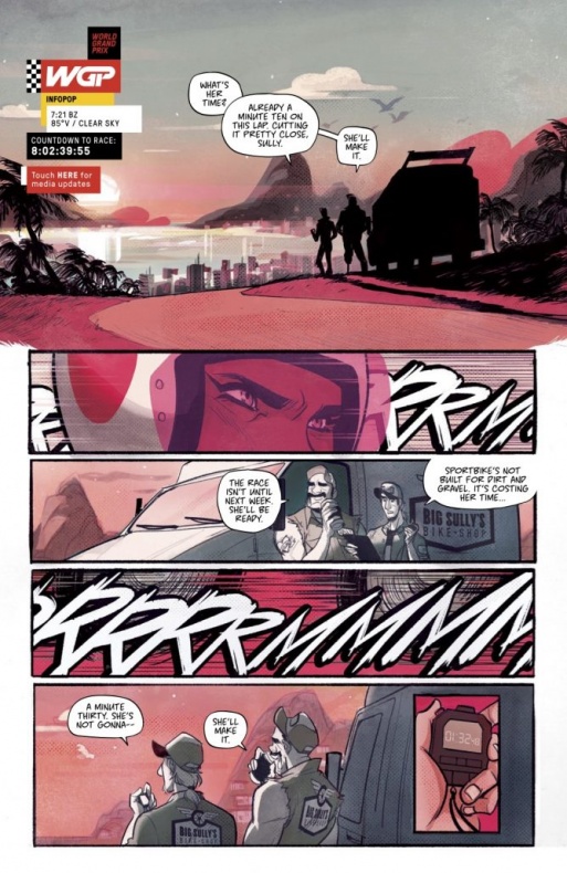Primer vistazo a 'Motor Crush'#1, del equipo creativo de 'Batgirl' 3 Image, Motor Crush