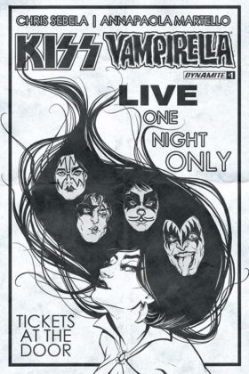 Kiss y Vampirella se unen en un crossover para salvar al rock & roll
