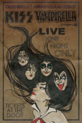Kiss y Vampirella se unen en un crossover para salvar al rock & roll