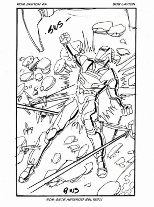 Bob Layton muestra diferentes trabajos para 'ROM' de IDW Publishing