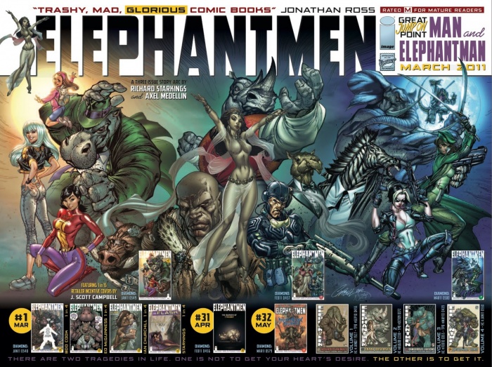 'Elephantmen', de Richard Starkings, concluirá con el número 80