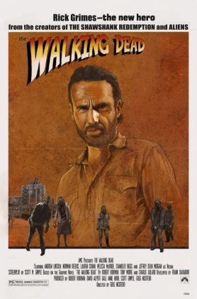 'The walking dead' conmemora sus 100 capítulos con pósters de películas clásicas