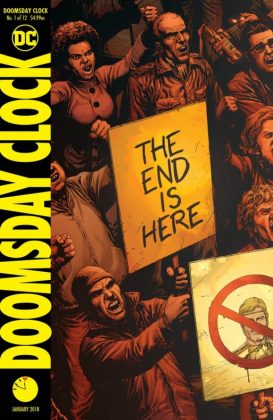 Geoff Johns muestra una imagen de Rorschach en la Batcueva