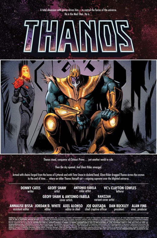 El Titán Loco más pensativo en el primer vistazo al 'Thanos' #14