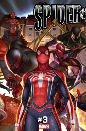 Espectacular portada múltiple de 'Spider-Geddon'