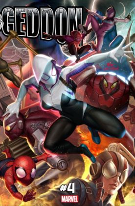 Espectacular portada múltiple de 'Spider-Geddon'