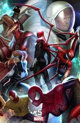 Espectacular portada múltiple de 'Spider-Geddon'