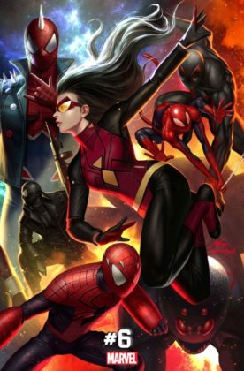 Espectacular portada múltiple de 'Spider-Geddon'