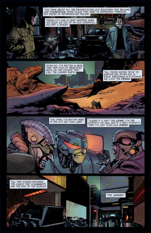 'Judge Dredd: Toxic!' #1 deja ver sus primeras páginas 5 Dredd, IDW Publishing, Judge Dredd: Toxic!, Juez Dredd, Marco Castiello, Paul Jenkins, Vicenzo Acunzo