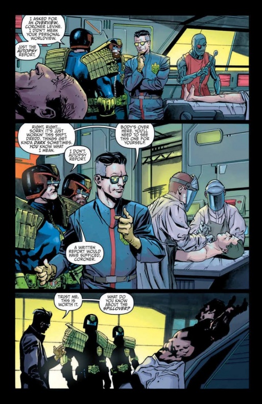 'Judge Dredd: Toxic!' #1 deja ver sus primeras páginas 6 Dredd, IDW Publishing, Judge Dredd: Toxic!, Juez Dredd, Marco Castiello, Paul Jenkins, Vicenzo Acunzo