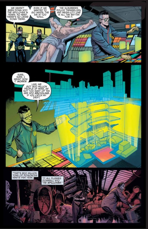 'Judge Dredd: Toxic!' #1 deja ver sus primeras páginas 7 Dredd, IDW Publishing, Judge Dredd: Toxic!, Juez Dredd, Marco Castiello, Paul Jenkins, Vicenzo Acunzo